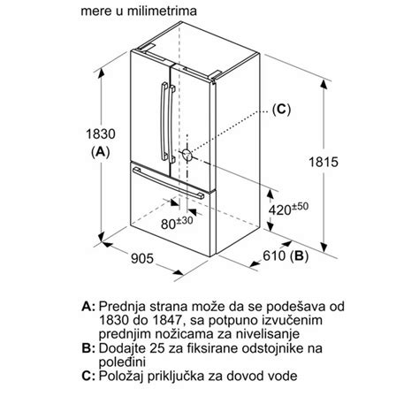 Frižider francuska vrata 183x90,5cm serija 8 Bosch KFF96PIEP | Volim ...