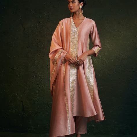 Elevate Your Festive Style with a Flair: Chanderi Panelled Kurta Set ...