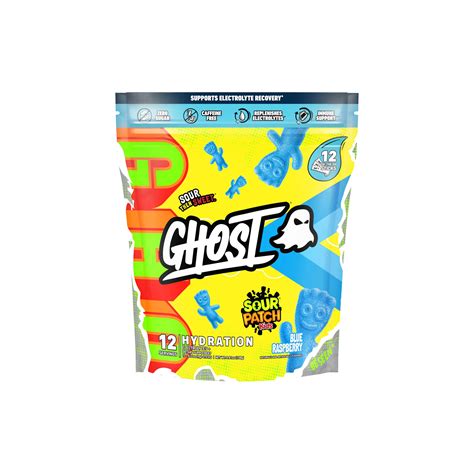 Ghost Hydration Packets Sour Patch Kids Blue Raspberry 12 Sticks ...