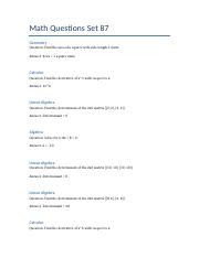 Image result for Sample Math Questions