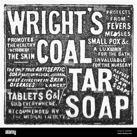 Old Victorian magazine newsprint Wright's Coal Tar soap advert from ...