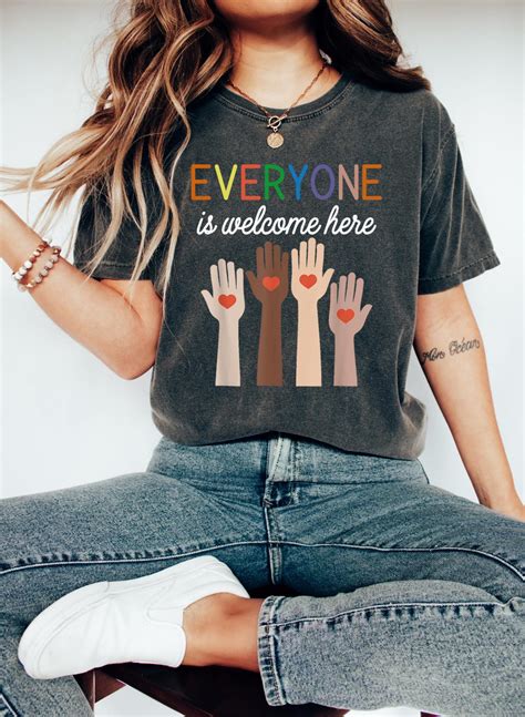Idaho Teacher Shirt Everyone is Welcome Here, Inclusion and Equality T ...