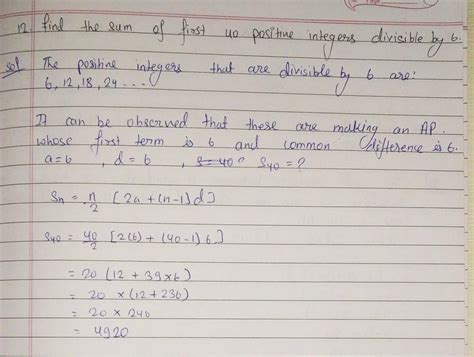 1 . find the sum of the first 40 positive integers divisible by 6 ...