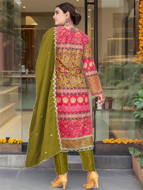 Multicolor Salwar Kameez Pant With Dupatta Suits – bhagwatidesigner