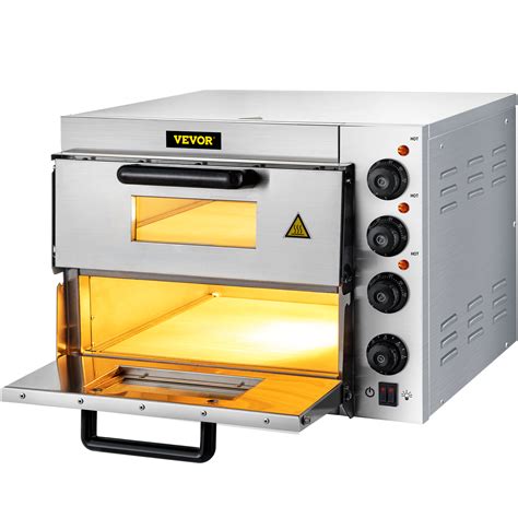 VEVOR Commercial Pizza Oven Countertop, 14" Double Deck Layer, 110V ...