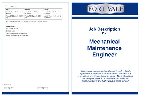 Mechanical Engineer Job Description | Templates at allbusinesstemplates.com
