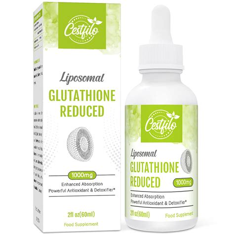 Buy Cestfilo Liposomal Glutathione Liquid 1000mg, Highest Absorption ...