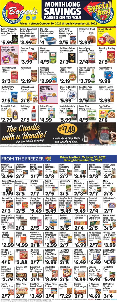 Boyer's Food Markets Ad Circular - 10/30 - 11/26/2022 | Yulak