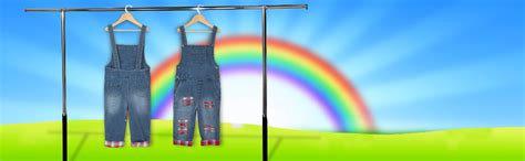 Buy Olele® Denim Dungaree with Tartan Plaid Linining and Damaging ...