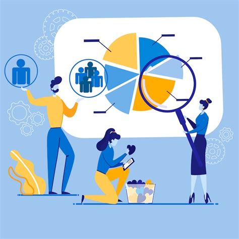 Informative poster target audience chart flat. | Premium Vector