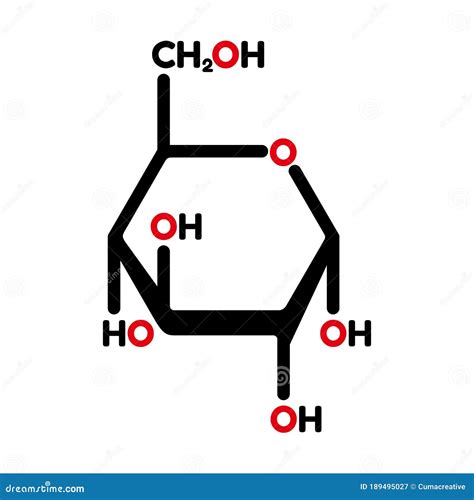 Molecular Structure of Glucose. Structural Chemical Formula Stock ...