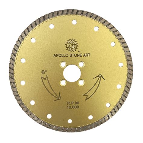 6″ Premium Continuous Rim Narrow Turbo Blade - Apollo Stone Art