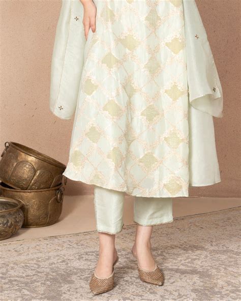 Buy MINT GREEN TISSUE TROUSER Online - Chique
