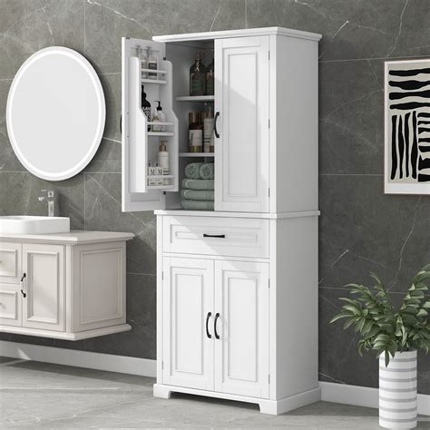 DEALTOPS Tall Storage Cabinet with Spacious Storage, Wide Cabinet with ...
