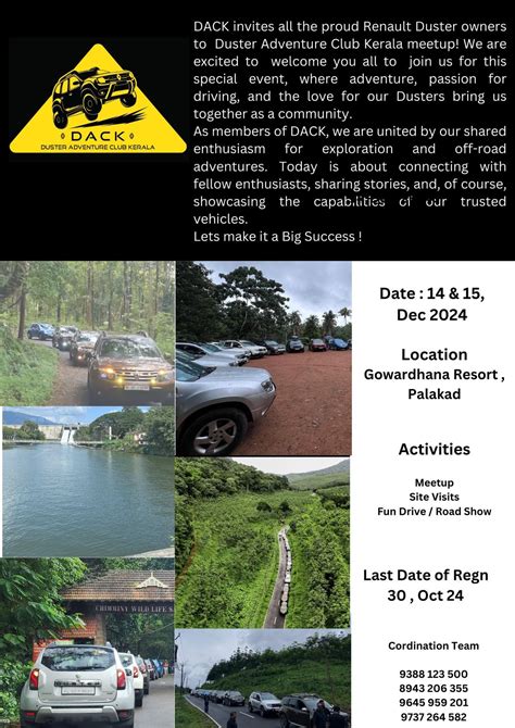 Renault Duster Owners Meetup & Road Show . Organised by DUster ...