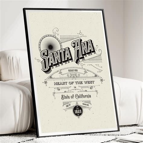 Santa Ana Print, Santa Ana Wall Art, Santa Ana Poster, Orlando City ...