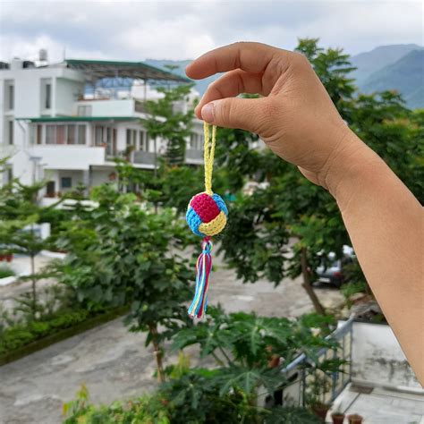 Handmade Multicolor Amigurumi Crochet Ball Tassel [Style 2] - Unique ...