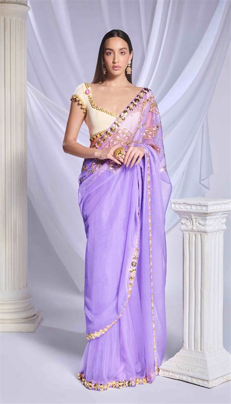 Lavender Love Potion saree set – Papa Don't Preach