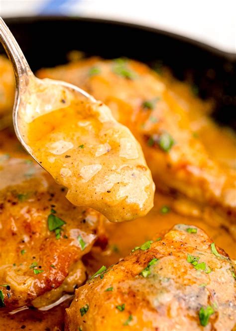 Southern Smothered Chicken and Gravy have tender chicken thighs and ...