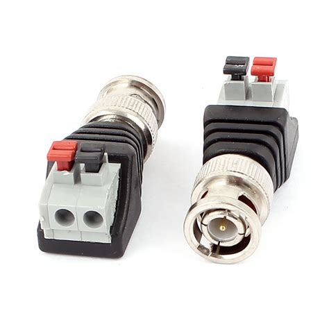 Generic 2 Pcs Clip Type Terminal Block Coaxial Cat5 to BNC Female Jack ...