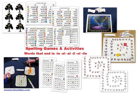 Spelling Word Endings -le -el -al -il -ol -ile Word Sort, Games, and ...