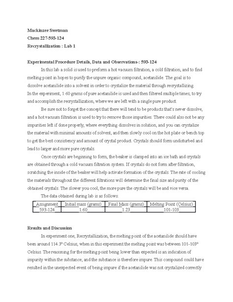 Recrystallization Lab Question 的图像结果