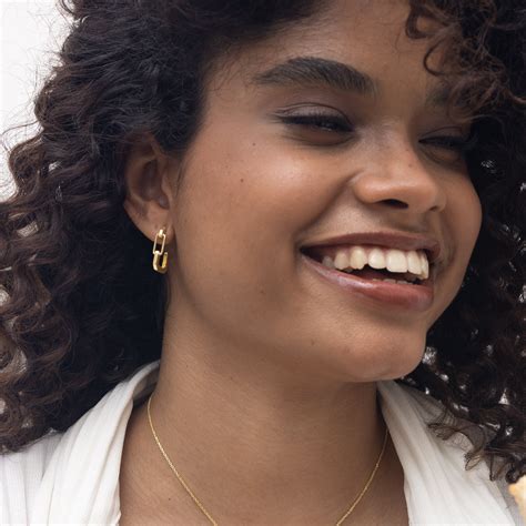 Ukiyo Link Hoop 925 Silver | Gold-Plated Jewellery – Nishani Studio