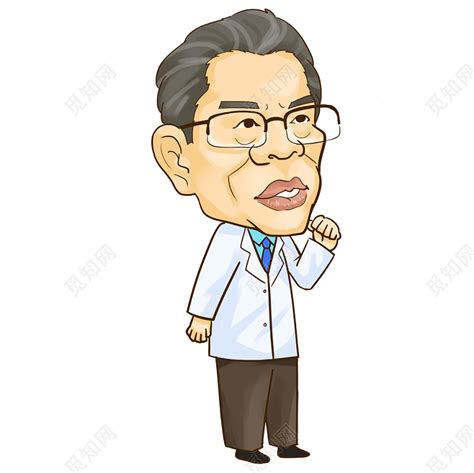 漫画手绘医生钟南山图片素材免费下载 - 觅知网
