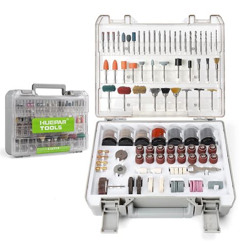 Huepar Tools Rotary Tool Accessories Kit, 510Pcs Accessories Kit,1/8 inch(3.2mm) Diameter Shanks ...