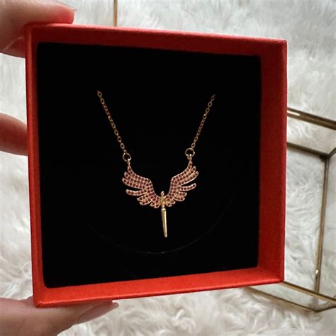Angel Necklace Gold, Angel Wings Necklace, Guardian Angel Necklace ...