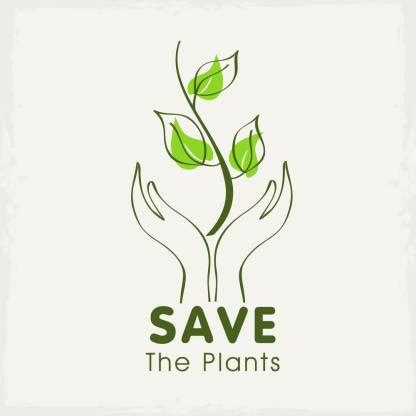 green save the plants sticker poster|save water quotes Paper Print ...