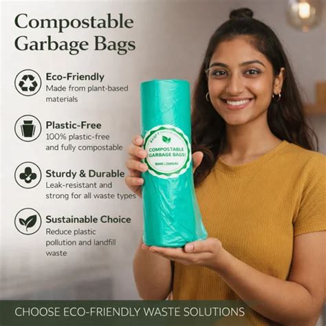 Biodegradable Garbage Bag - 17x19 Biodegradable Garbage Bag , Eco ...