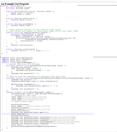 Example Program for List Copy 的图像结果
