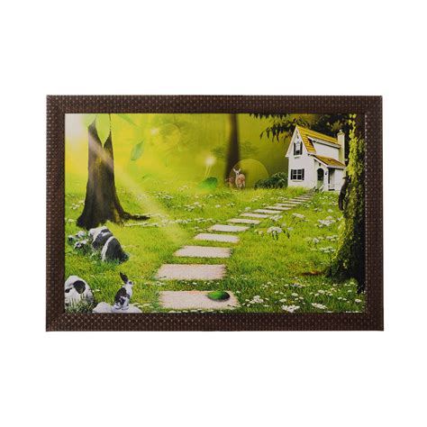 Outer Garden View Satin Matt Texture UV Art Painting - eCraftIndia Online