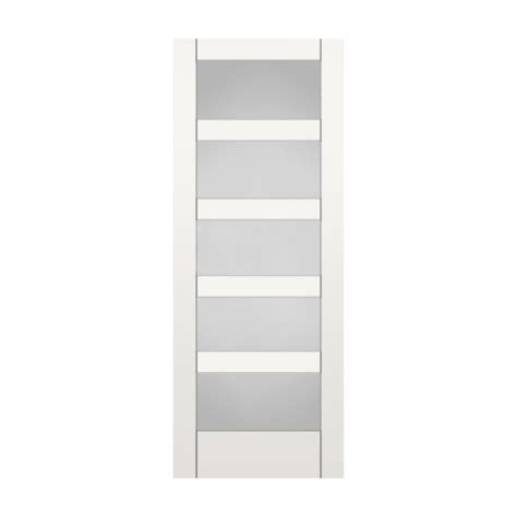 RELIABILT Bellavista 24-in x 96-in 5-panel Frosted glass Smooth Solid ...