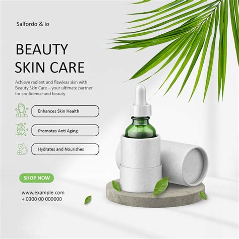 Beauty skin care social media post | Premium PSD