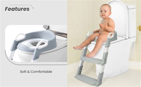 R for Rabbit Hilltop Potty Step Stool Training Seat with Ladder