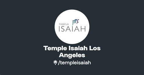 Temple Isaiah Los Angeles | Instagram, Facebook | Linktree
