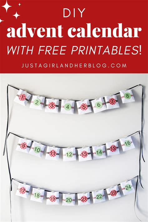 Diy Advent Calendar Printable