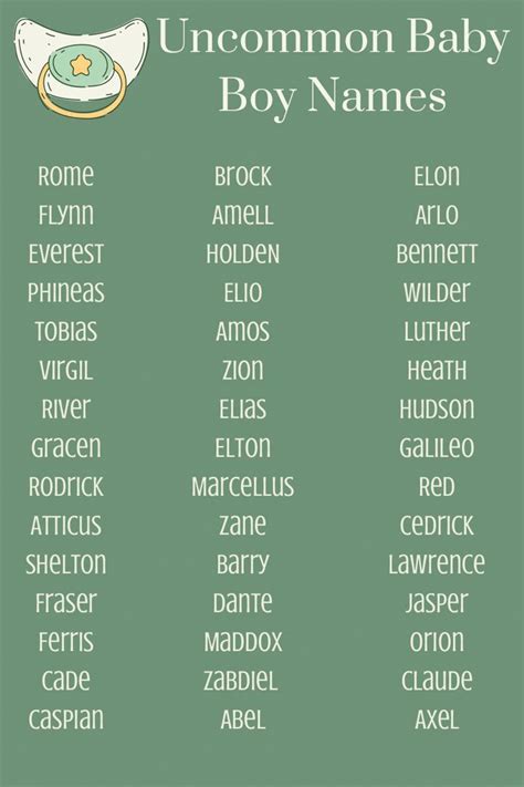 Different Unique Baby Boy Names at Aaron Fields blog