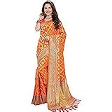 MIMOSA Women's Kanchipuram Art Silk Saree With Unstitched Blouse Piece ...