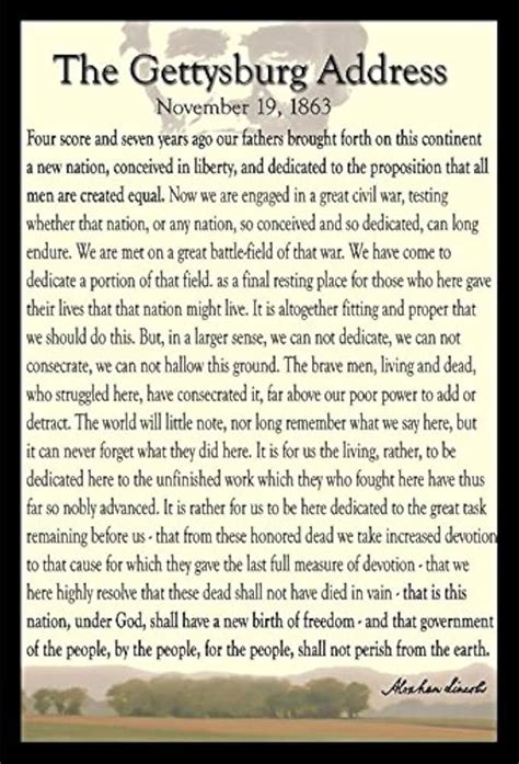 Image result for Gettysburg Address Transcript