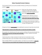 Water Potential Practice Problems 的图像结果