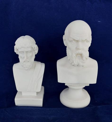 Plato and Socrates Sculpture Busts Statue Ancient Greek Philosophers ...