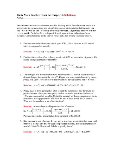 Image result for Finite Math Study Guide