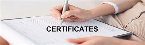 Our Certificates