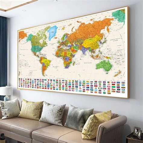 Big World Map Poster 的图像结果