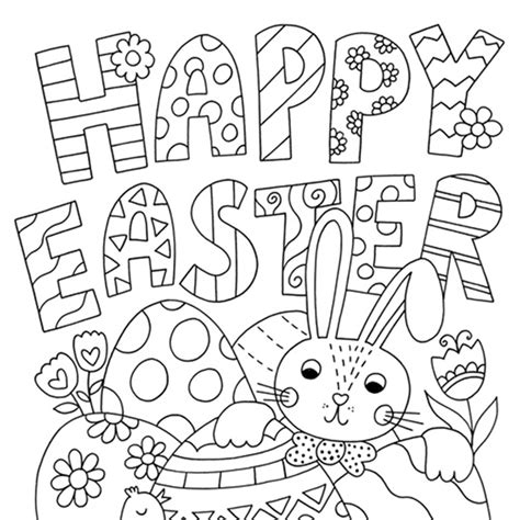Happy Easter Coloring Cards Coloring Pages