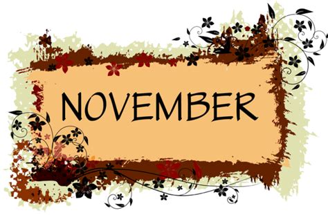 November Month Clip Art