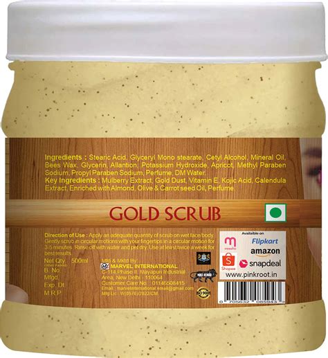 Buy PINK ROOT GOLD SCRUB 500ML Online & Get Upto 60% OFF at PharmEasy